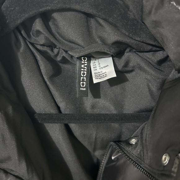 H&M Black Puffer Jacket, L - Picture 2 of 3